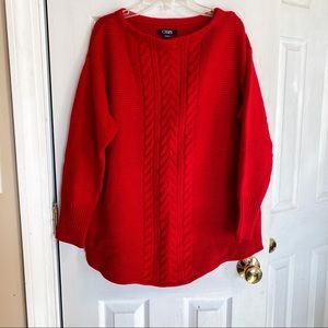 EUC Chaps Red Knit Sweater